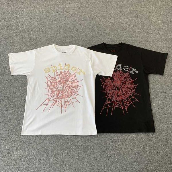 men's hoodies sweatshirts classics good quality sp5der 555555 fashion t-shirt men spider web pattern women streetwear shirt tees men cl, Black